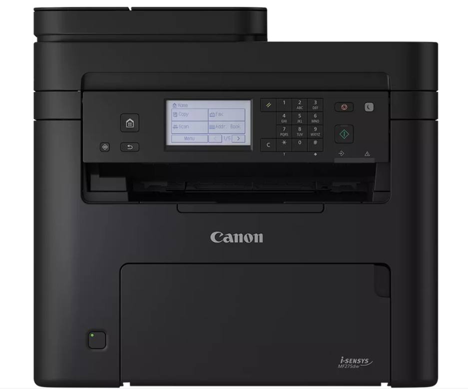 CANON i-SENSYS MF275dw daugiafunkcis nespalvotas lazerinis spausdintuvas, A4, 210 x 297 mm, A4, 29 psl./min., kopijavimas, 29 psl./min., spausdinimas, 150 lapų, USB 2.0, LAN, „Wi-Fi“.