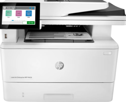 Hewlett Packard (HP) HP LaserJet Enterprise MFP M430f AIO All-in-One Spausdintuvas - A4 Mono lazerinis, Spausdinti/Kopijuoti/Dual-Side Scan/Faksas, Automatinis dokumentų tiektuvas, Auto-Duplex, LAN, 38ppm, 900-4800 pages per mėnuo (pakeičia M521f / M521dn)