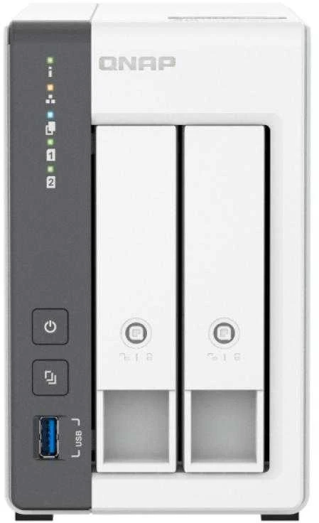 QNAP 2 skyrių 2,5 GbE NAS su integruotu NPU | TS-216G | ARM 4 branduolių | Cortex-A55 | Procesoriaus dažnis 2,0 GHz | 4 GB