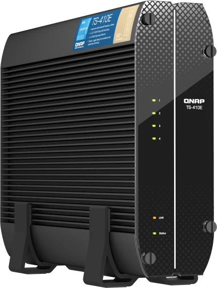 Serveris QNAP TS-410E NAS Tower Ethernet LAN Juodas J6412