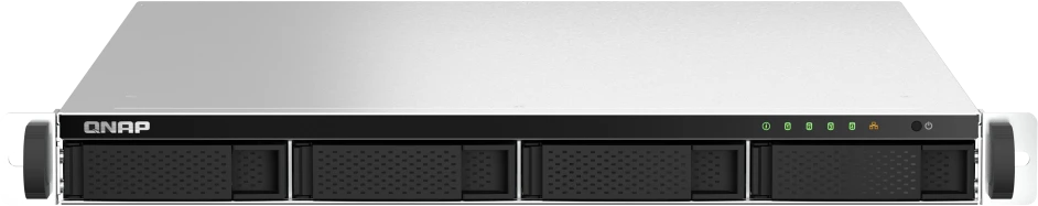 QNAP TS-464U NAS Rack (1U) Intel® Celeron® N5095 8 GB DDR4 0 TB QNAP Turbo System Aliuminio, Juodas