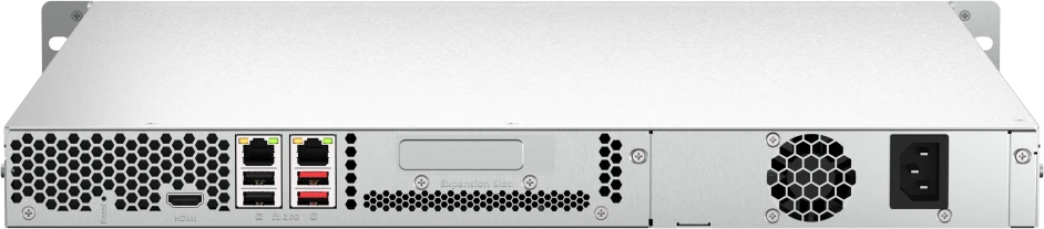 QNAP TS-464U NAS Rack (1U) Intel® Celeron® N5095 8 GB DDR4 0 TB QNAP Turbo System Aliuminio, Juodas