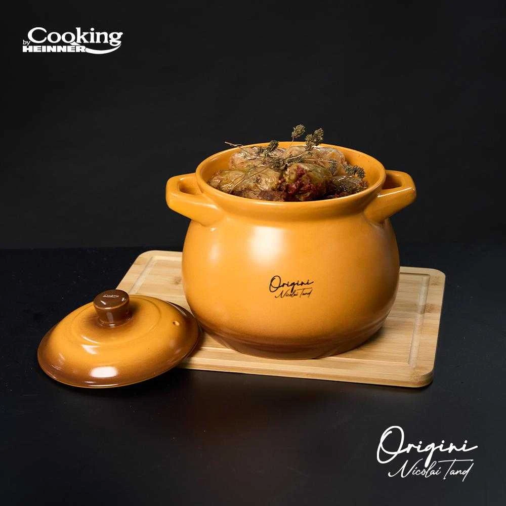 KERAMINIS PUODAS SU DANGČIU, 14,5 x 16 cm, 3 l, NICOLAI TAND, ORIGINI, COOKING BY HEINNER
