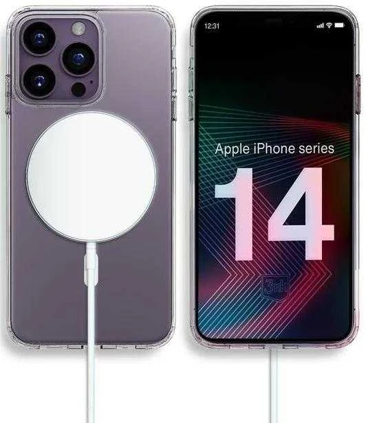 Dėklas Apple iPhone 14 Pro Suderinamas MagSafe 3mk Magseries - skaidrus