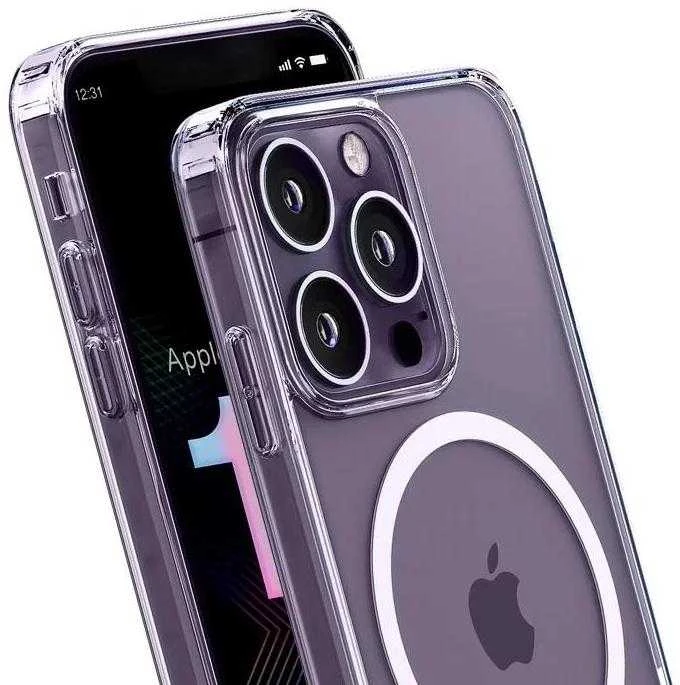 Dėklas Apple iPhone 14 Pro Suderinamas MagSafe 3mk Magseries - skaidrus