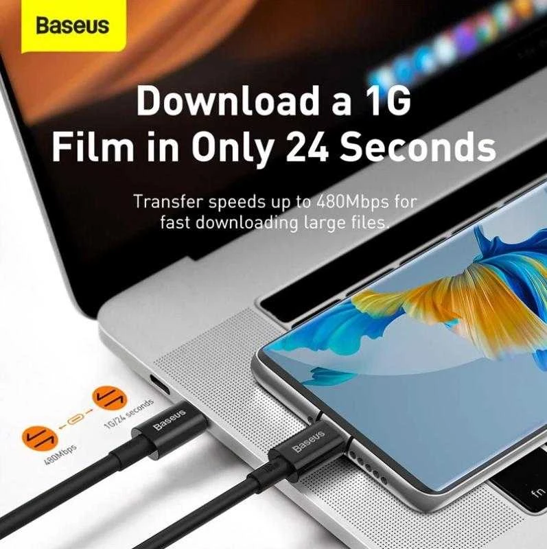 Baseus Superior serijos USB-C - USB-C kabelis 100W 2m juodas