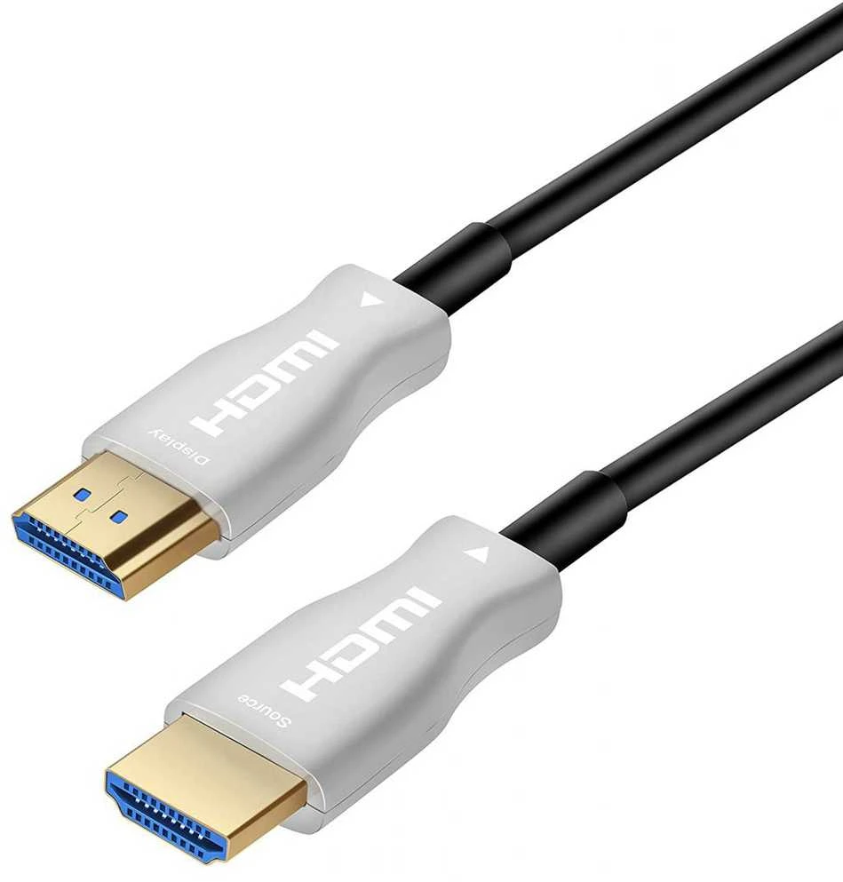 HDMI 2.1 optinis kabelis 20m su paauksuotomis jungtimis
