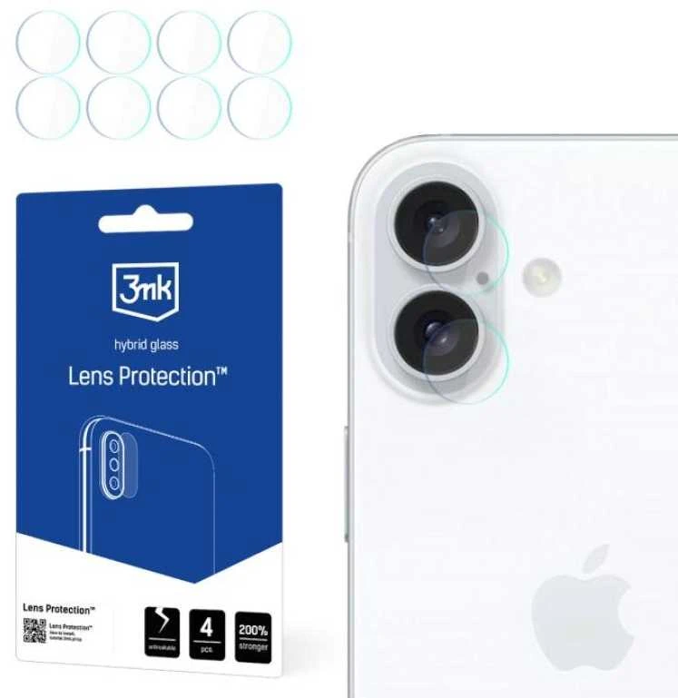 3MK objektyvo apsauga Apple iPhone 16 6.1" kameros objektyvo apsaugai, 4 vnt.