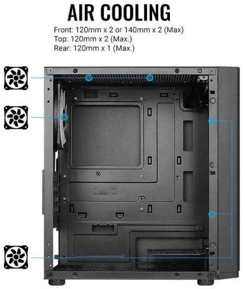 AEROCOOL PGS HEXFORM-G-BK-V2 FRGB dėklas