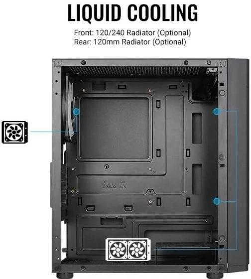 AEROCOOL PGS HEXFORM-G-BK-V2 FRGB dėklas