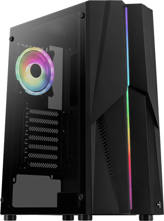 AEROCOOL PGS MECHA-G-BK-v2 ARGB Juodas Mid Tower PC dėklas
