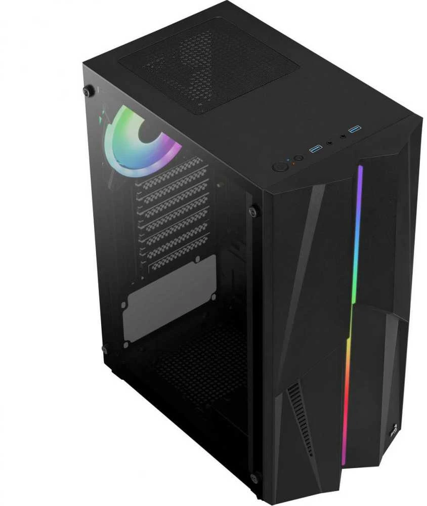 AEROCOOL PGS MECHA-G-BK-v2 ARGB Juodas Mid Tower PC dėklas