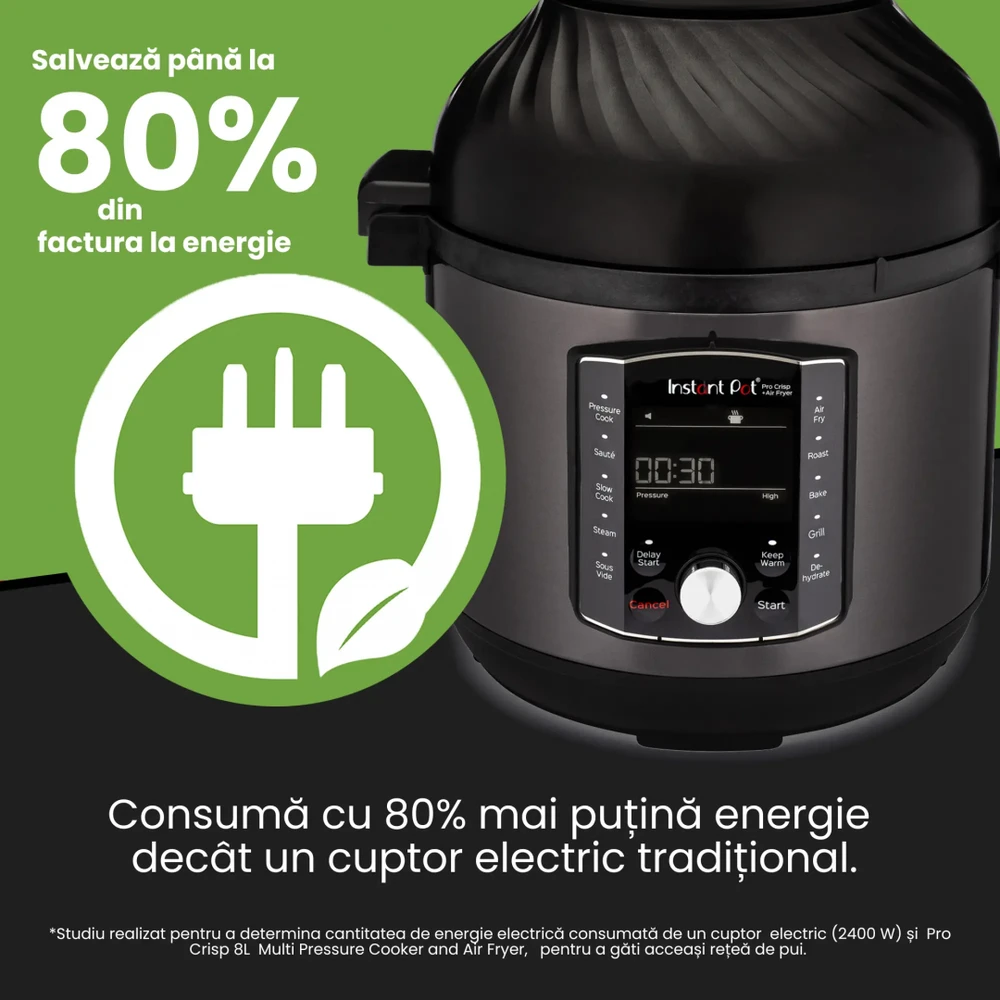 Daugiafunkcinis puodas Instant Pot Pro Crisp 7.6L (juoda)