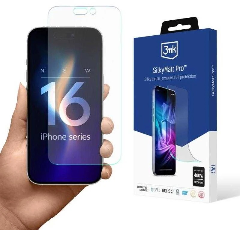Matinė apsauginė plėvelė 3mk Silky Matt Pro Apple iPhone 16