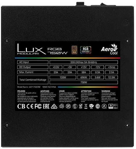 AeroCool LUX RGB 750 W