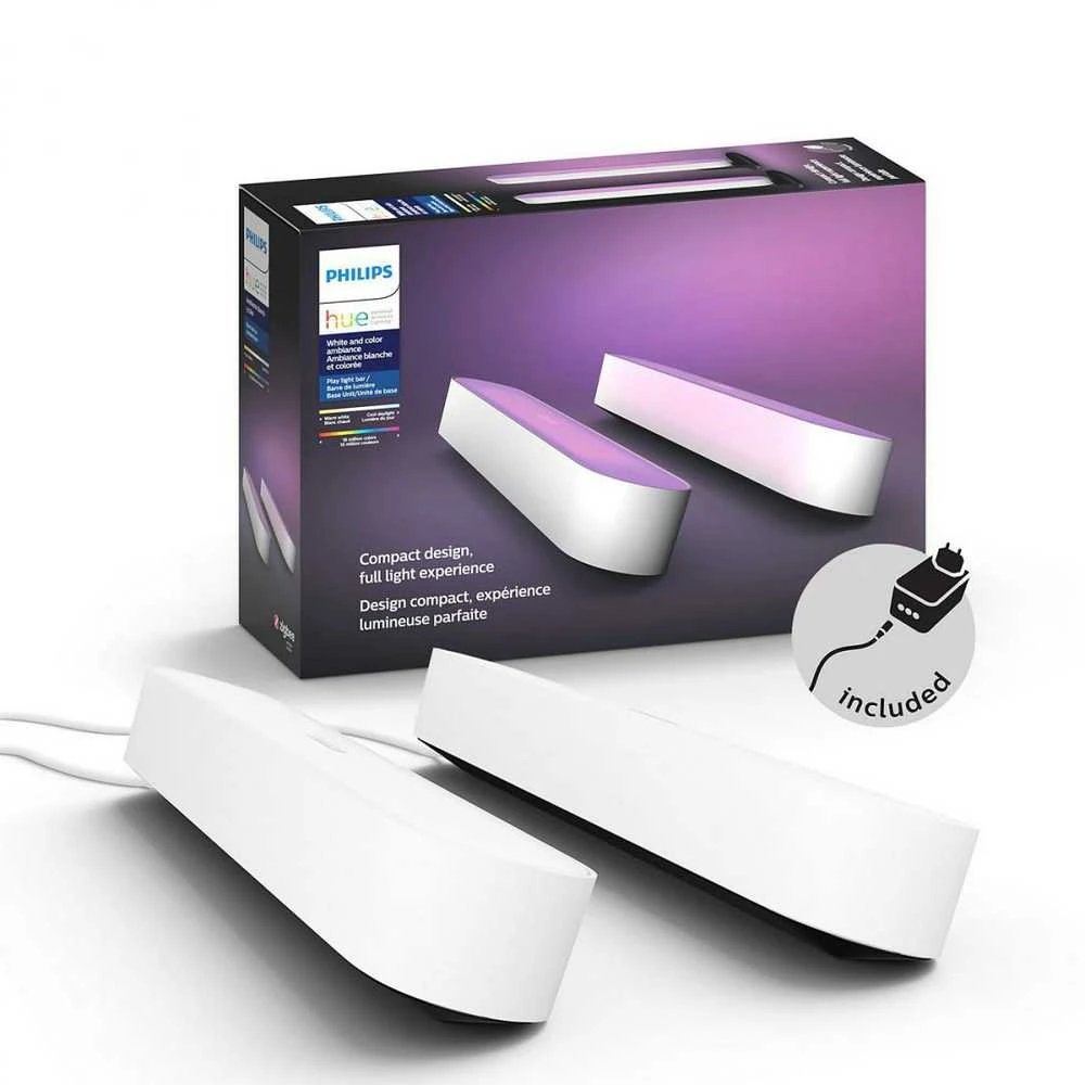 Philips Hue Dviejų šviestuvų juostų Play komplektas (Balta ir spalvota)