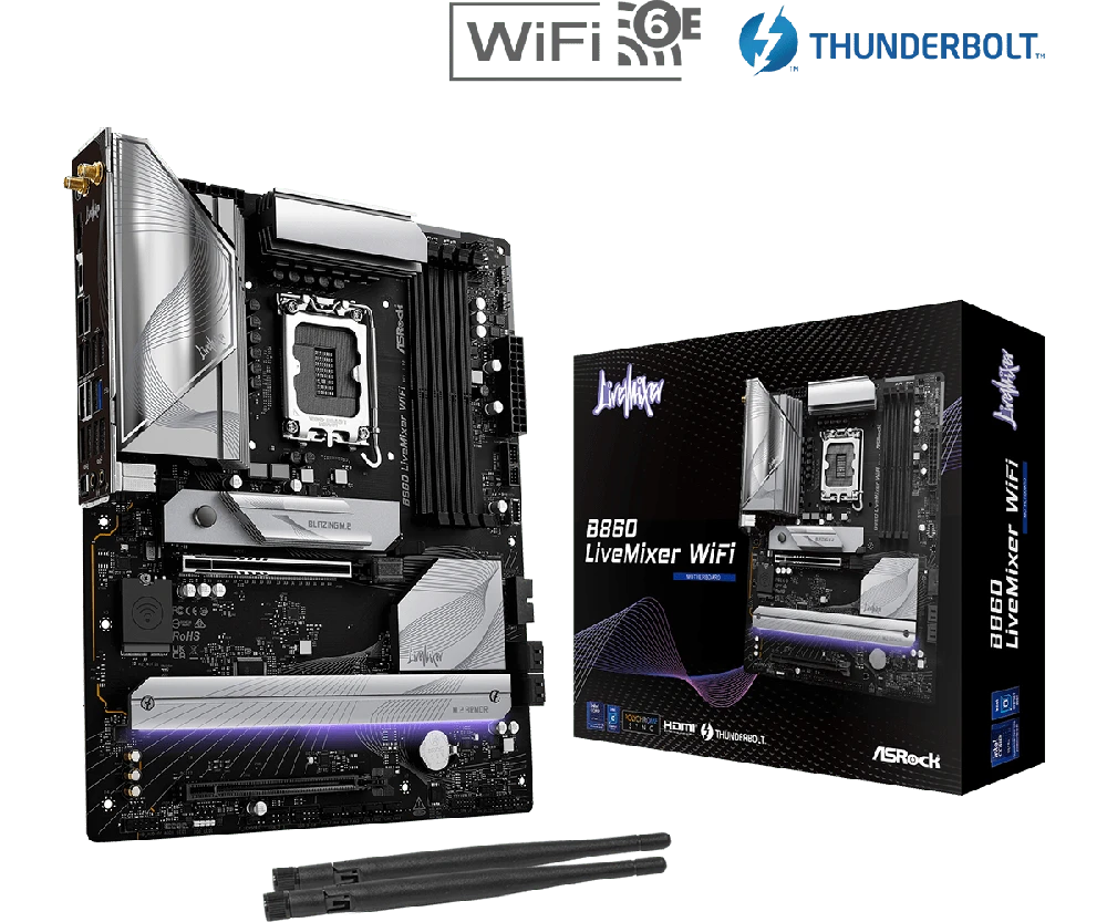 Asrock B860 LiveMixer WiFi Intel B860 LGA 1851 (Socket V1) ATX