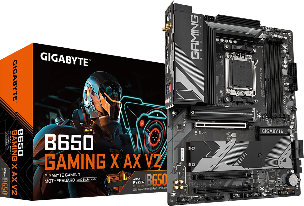 Pagrindinė plokštė GIGABYTE B650 GAMING X AX V2 AM5 4xDDR5 4xSATA 3xM.2