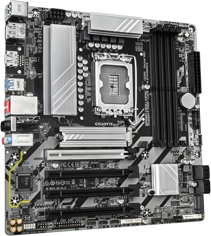 Pagrindinė plokštė Gigabyte B860M DS3H WIFI6E
