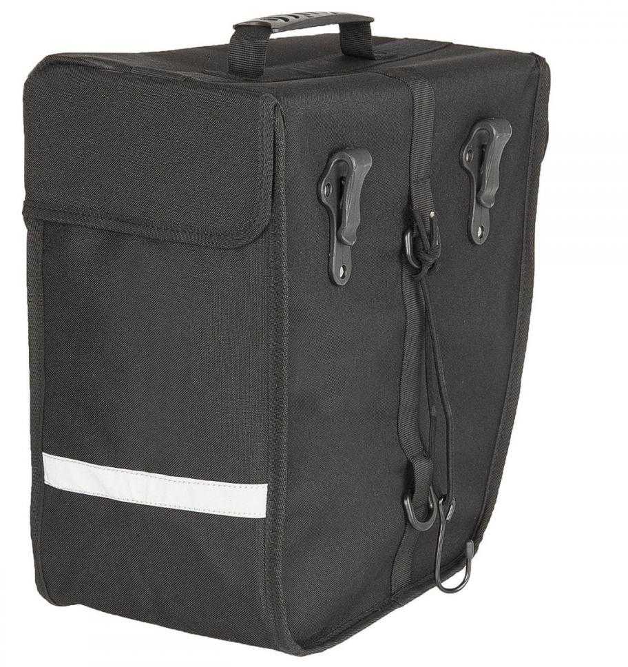 Dviračio krepšys M-wave Amsterdam Single, 18l, kairė pusė, juodas