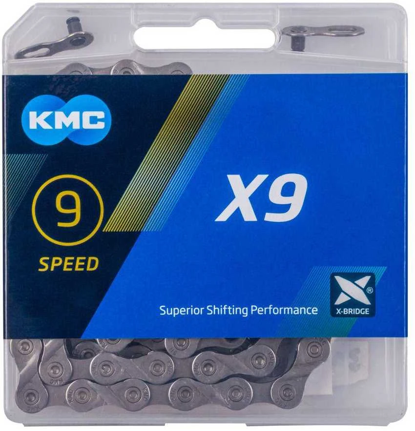 Grandinė KMC X9 Pilkas 9 greičių 114-links
