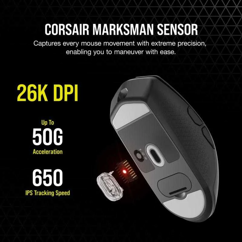 Corsair | Pelė žaidimams | KATAR ELITE | su laidu/wireless | Juodas