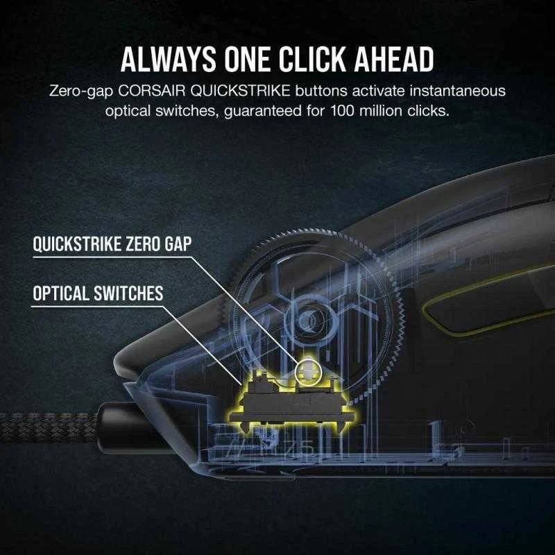 CORSAIR M75 Pelė žaidimams Optinė Juodas