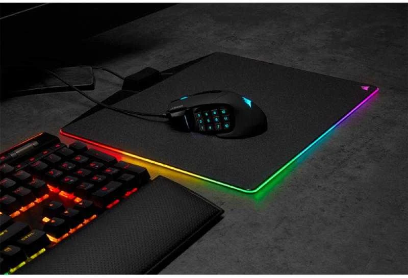 Corsair Scimitar RGB Elite Optinė MOBA/MMO žaidimų pelė, Juoda