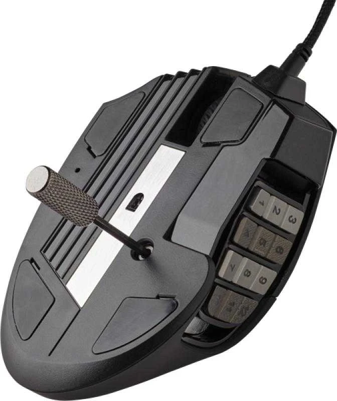 Corsair Scimitar RGB Elite Optinė MOBA/MMO žaidimų pelė, Juoda