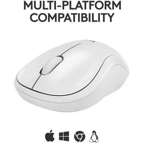 Belaidė pelė Logitech M240 Silent Bluetooth Mouse, baltos spalvos