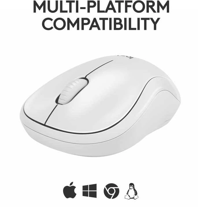 Belaidė pelė Logitech M240 Silent Bluetooth Mouse, baltos spalvos