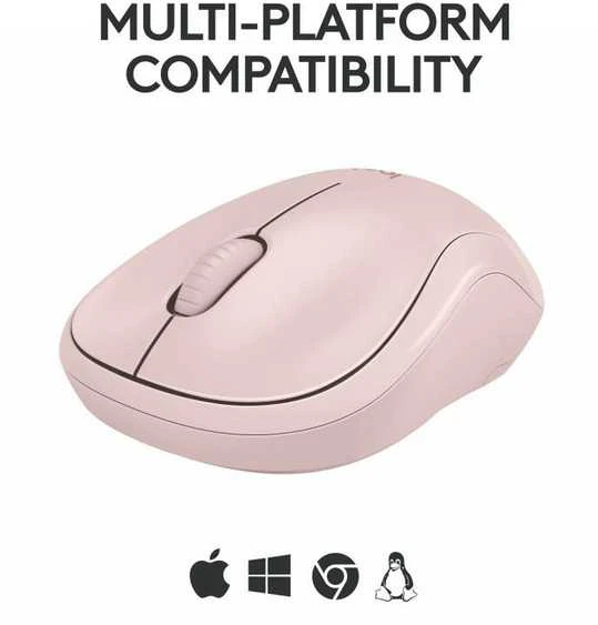 Belaidė pelė Logitech M240 Silent Bluetooth Mouse, rožinės spalvos