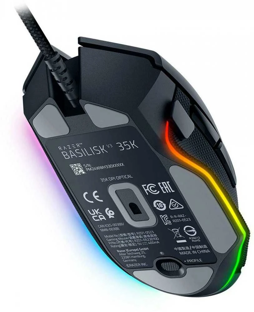 Razer Basilisk V3 35K | Pelė žaidimams | Juodas