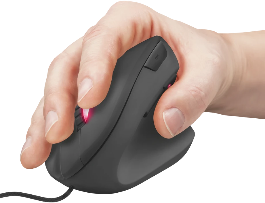 TRUST GXT 144 Rexx Ergonominė vertikali pelė su laidu | 10000 DPI