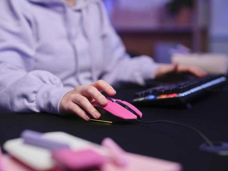 Pelė žaidimams Trust GXT 109 Felox usb 2.0, rožinė
