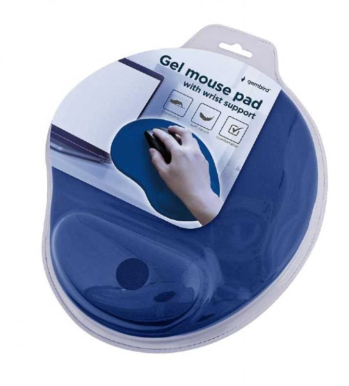 Gembird | MP-GEL-B Gel Pelės kilimėlis su riešo atrama, mėlynas | Gel Pelės kilimėlis | Mėlyna