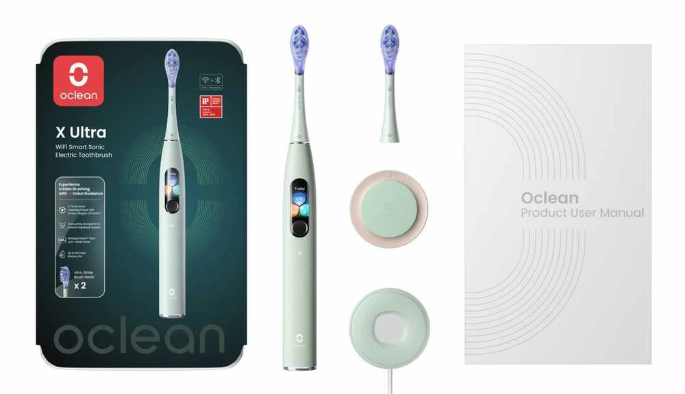 Oclean X Ultra Elektrinis dantų šepetėlis, Žalias