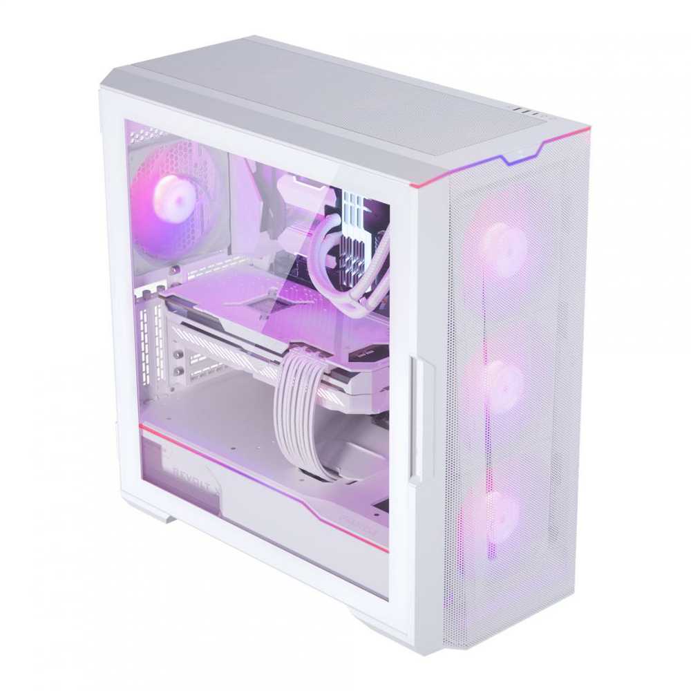 PHANTEKS Eclipse G500A D-RGB Mid-Tower tipo kompiuterio korpusas, grūdintas stiklas – baltos spalvos