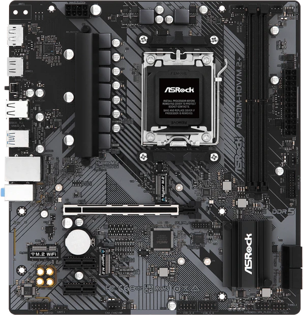 Pagrindinė plokštė ASRock A620M-HDV/M.2/AM5/Micro-ATX/AMD A620