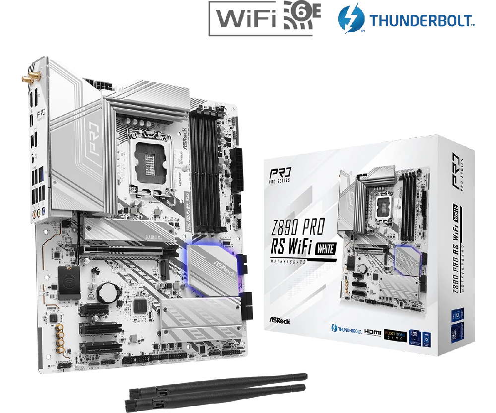 Motininė Plokštė - ASRock Z890 Pro RS WiFi Balta