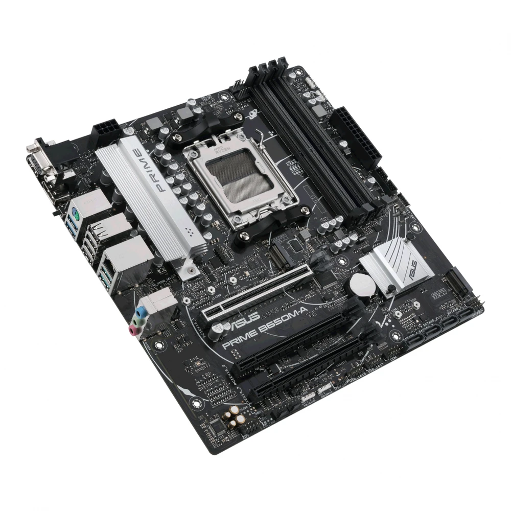 Pagrindinė plokštė ASUS AMD B650 / SAM5 / MicroATX / Memory DDR5 / Atminties lizdai 4 / 2xPCI-Express 4.0 1x / 1xPCI-Express 4.0 16x / 2xM.2 / 1x15pin D-sub / 1xHDMI / 1xDisplayPort / 2xAudio-In / 1xAudio-Out / 4xUSB 2.0 / 4xUSB 3.2 / 1xPS/2 / 1xRJ45