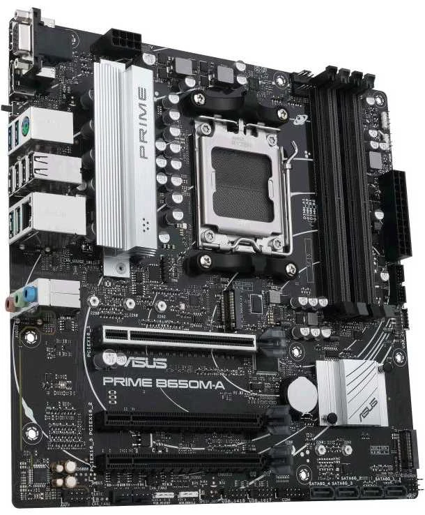 Pagrindinė plokštė ASUS AMD B650 / SAM5 / MicroATX / Memory DDR5 / Atminties lizdai 4 / 2xPCI-Express 4.0 1x / 1xPCI-Express 4.0 16x / 2xM.2 / 1x15pin D-sub / 1xHDMI / 1xDisplayPort / 2xAudio-In / 1xAudio-Out / 4xUSB 2.0 / 4xUSB 3.2 / 1xPS/2 / 1xRJ45