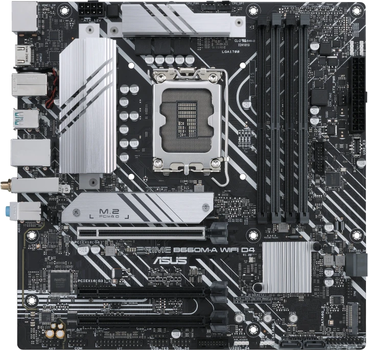 Pagrindinė plokštė ASUS PRIME B660M-A D4-CSM/LGA 1700/Micro-ATX/Intel B660