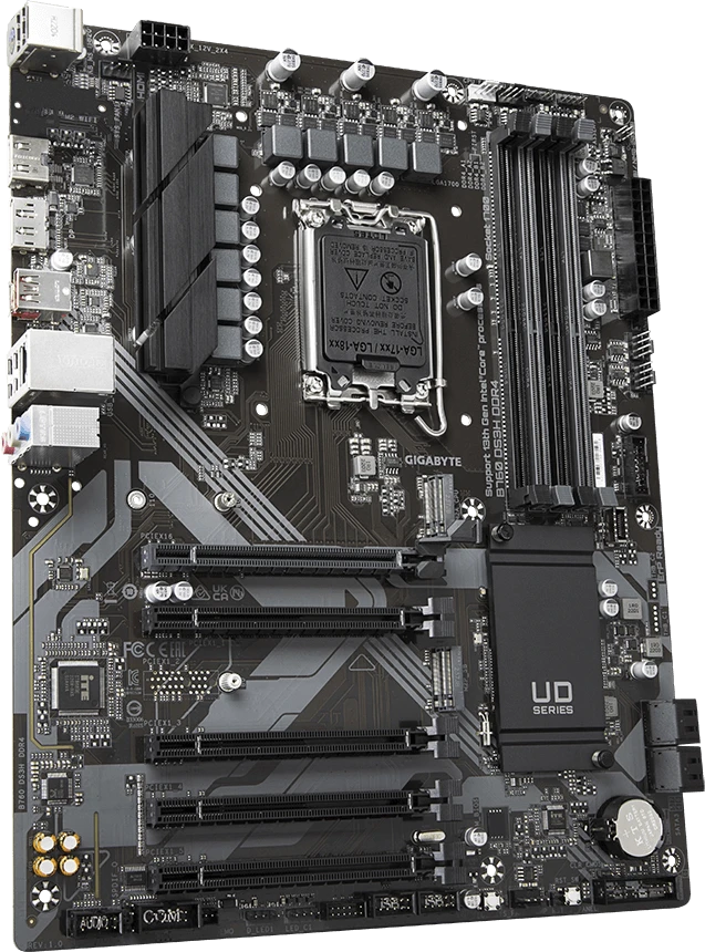 Pagrindinė plokštė Gigabyte Gigabaitas | B760 DS3H DDR4 1,0 M/B | Procesorių šeima Intel | Procesoriaus lizdas LGA1700 | DDR4 DIMM | Atminties lizdai 4 | Palaikomos standžiojo disko sąsajos SATA, M.2 | SATA jungčių skaičius 4 | Mikroschemų rinkinys Intel B760 Express | ATX