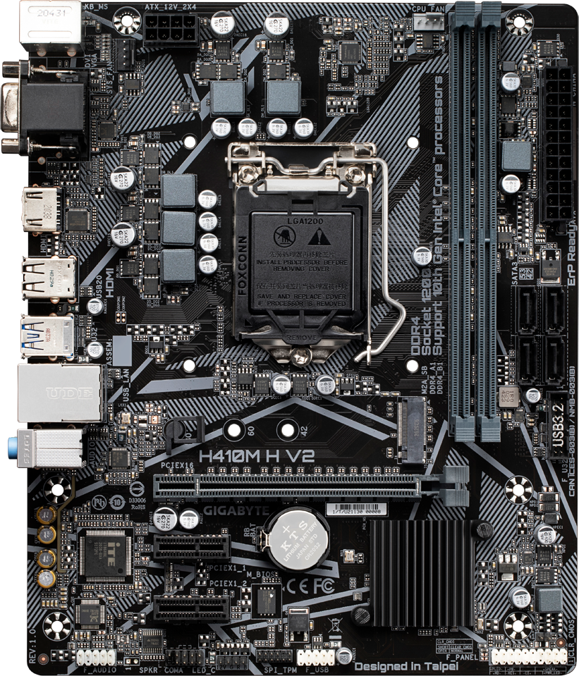 Pagrindinė plokštė GIGABYTE Intel H470 Express / LGA1200 / MicroATX / Memory DDR4 / Atminties lizdai 2|2xPCI-Express 3.0 1x / 1xPCI-Express 3.0 16x / 1xM.2 / 1x15pin D-sub / 1xHDMI / 2xAudio-In / 1xAudio-Out / 4xUSB 2.0 / 2xUSB 3.2 / 1xPS/2 / 1xRJ45