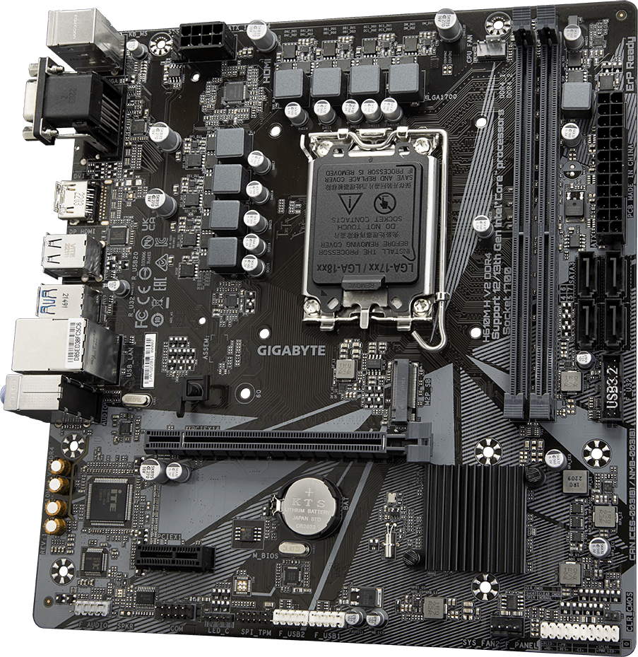 Pagrindinė plokštė GIGABYTE H610M H V2 DDR4 LGA1700 1xHDMI