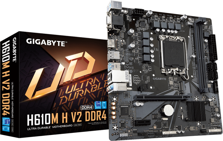 Pagrindinė plokštė GIGABYTE H610M H V2 DDR4 LGA1700 1xHDMI