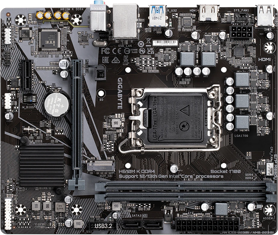 Pagrindinė plokštė Gigabyte H610M K DDR4