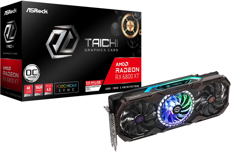 Vaizdo plokštė RX 6800XT 16GB ASRock Taichi X 16G OC