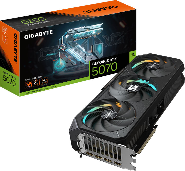 „Gigabyte GeForce RTX 5070 Ti GAMING OC“ 16 GB DLSS4 vaizdo plokštė